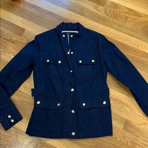 Worn once! JCrew Navy Utility Jacket. Size XS